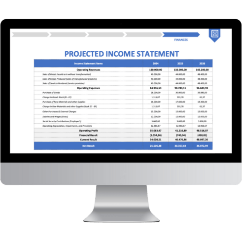 PROJECTED INCOME STATEMENT - BusinessConceptor.com