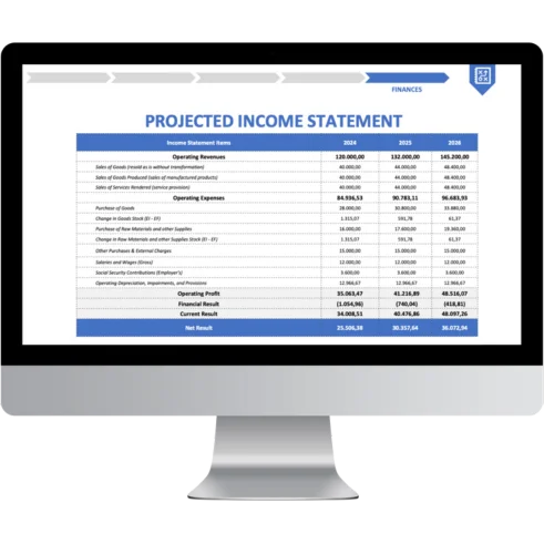 PROJECTED INCOME STATEMENT - BusinessConceptor.com