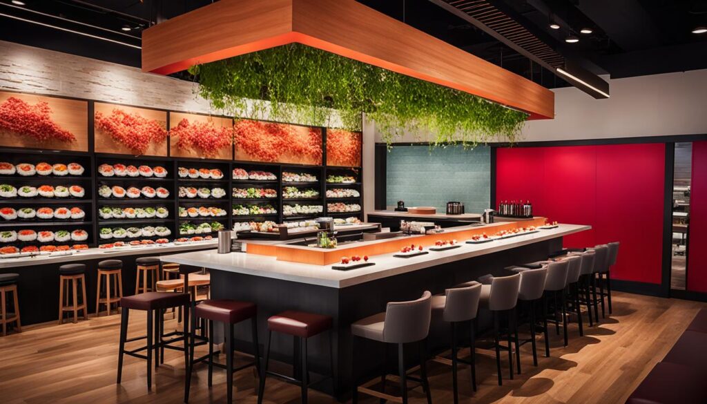 Sushi restaurant ambiance Sushi restaurant ambiance