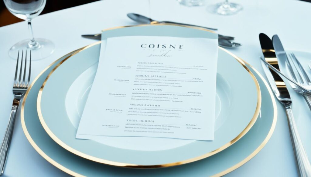 fine dining menu pricing