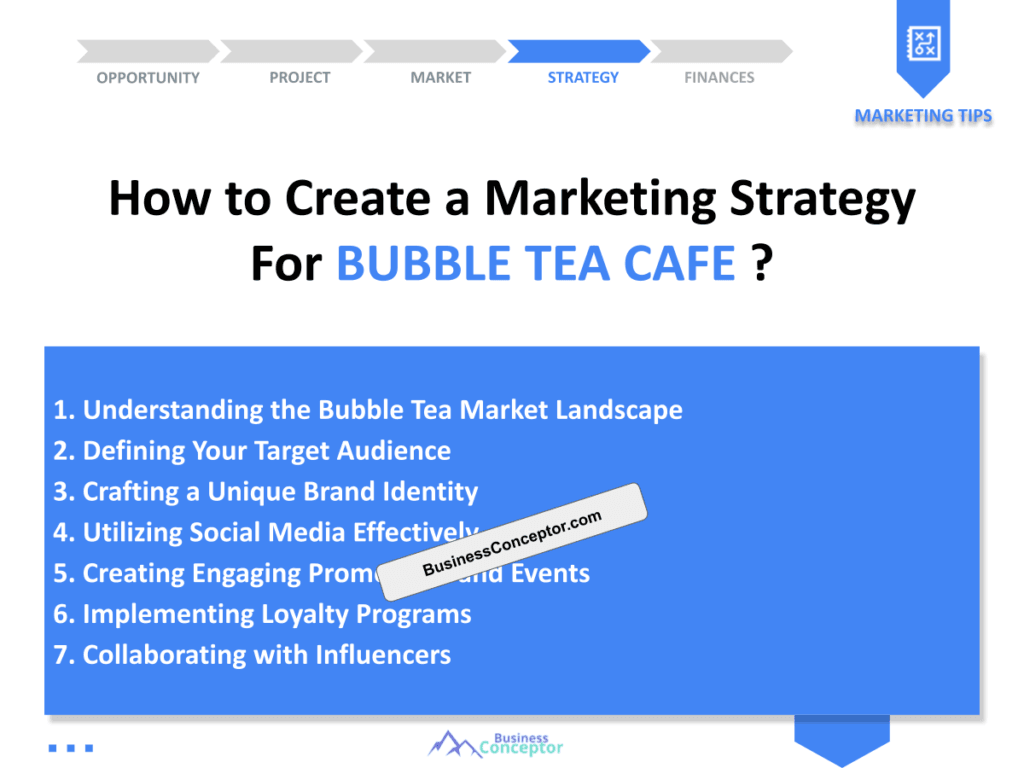 Cover MARKETING PLAN for Bubble Tea Cafe