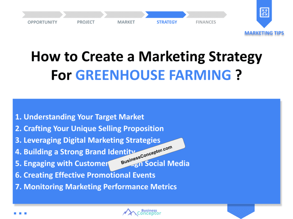 Cover MARKETING PLAN for Greenhouse Farming