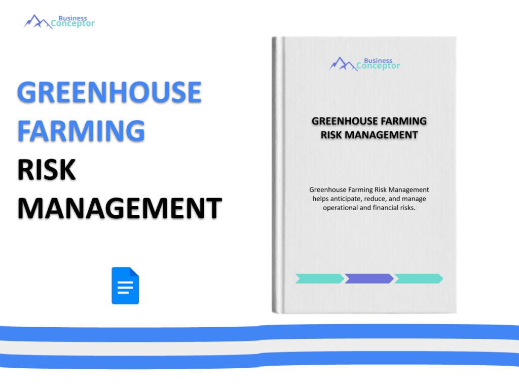 Cover RISK MANAGEMENT for Greenhouse Farming