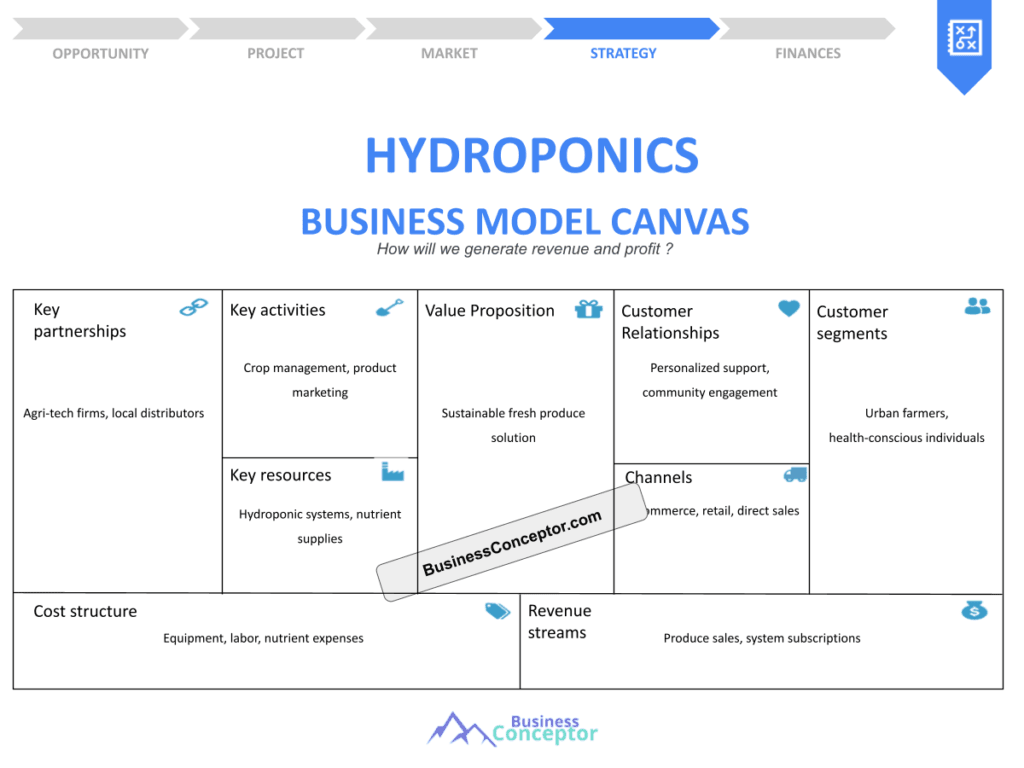 Cover BUSINESS MODEL CANAVS for Hydroponics