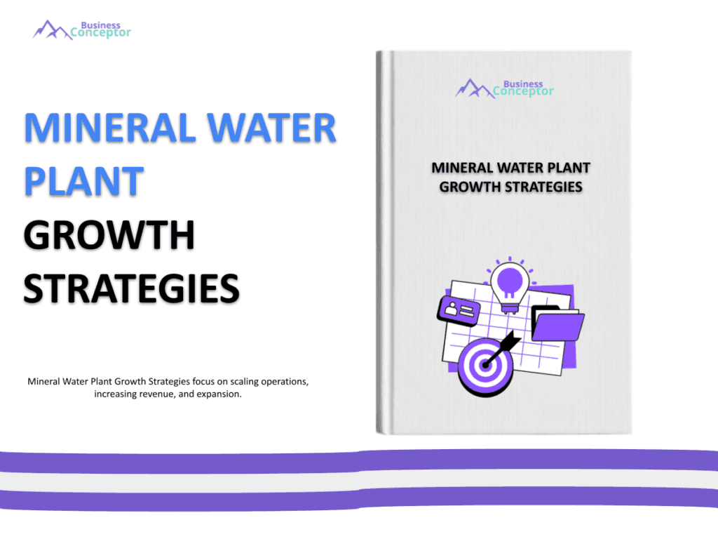 Cover GROWTH STRATEGIES AND SCALINGS for Mineral Water Plant