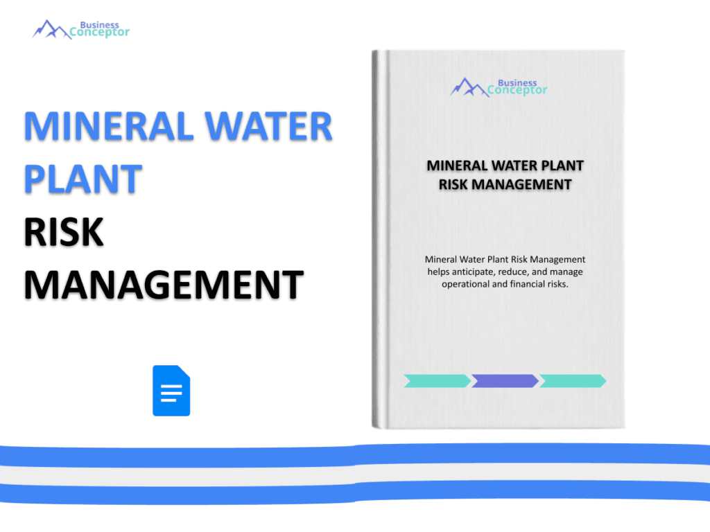 Cover RISK MANAGEMENT for Mineral Water Plant