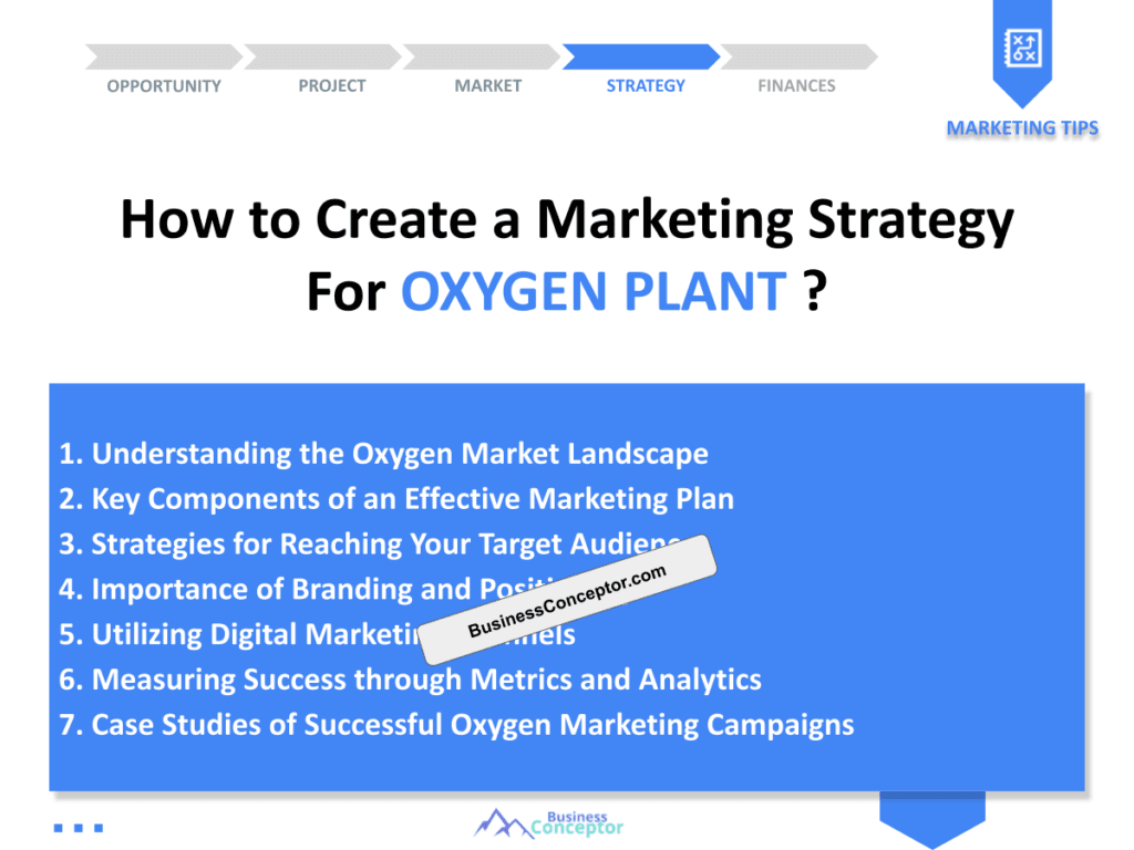 Cover MARKETING PLAN for Oxygen Plant