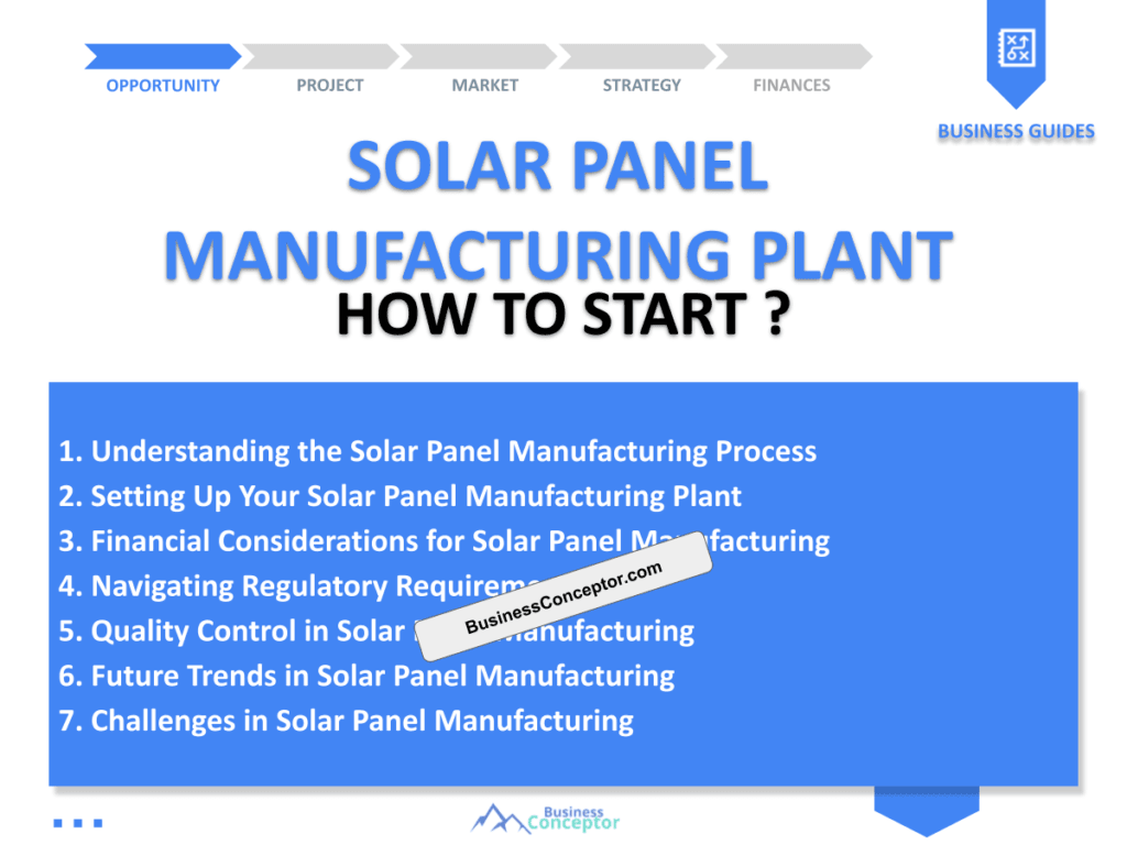 Cover COMPLETE GUIDE for Solar Panel Manufacturing Plant