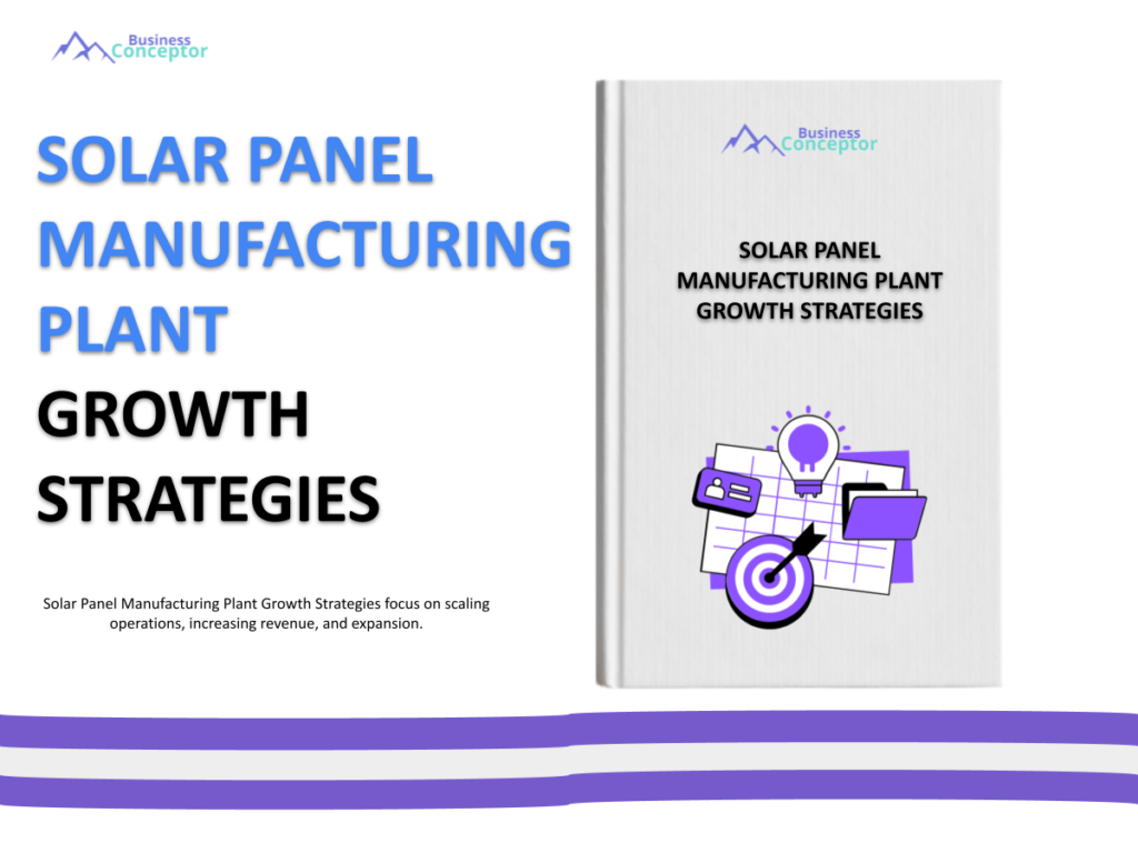 Cover GROWTH STRATEGIES AND SCALINGS for Solar Panel Manufacturing Plant