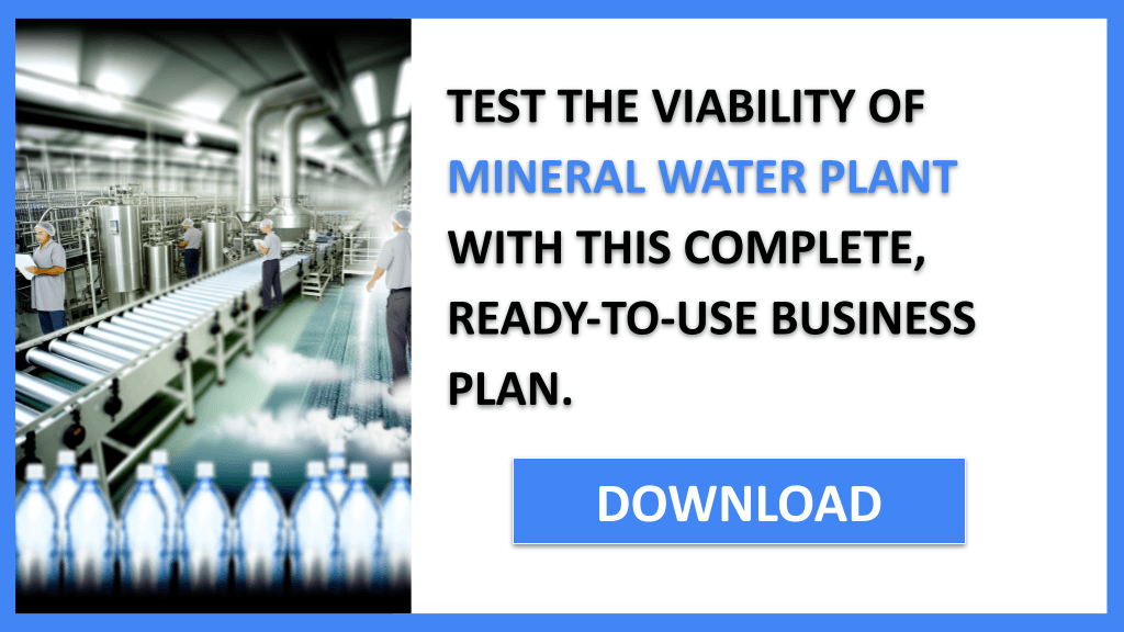 Mineral Water Plant Feasibility Study FOR MINERAL WATER PLANT-6