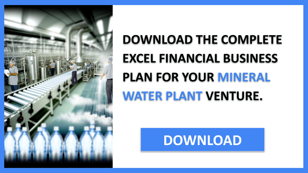 Mineral Water Plant Financial Plan FOR MINERAL WATER PLANT-5
