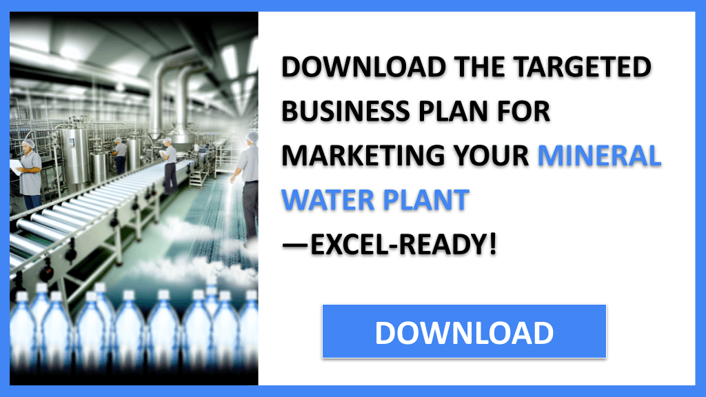 Mineral Water Plant Marketing Plan FOR MINERAL WATER PLANT-5