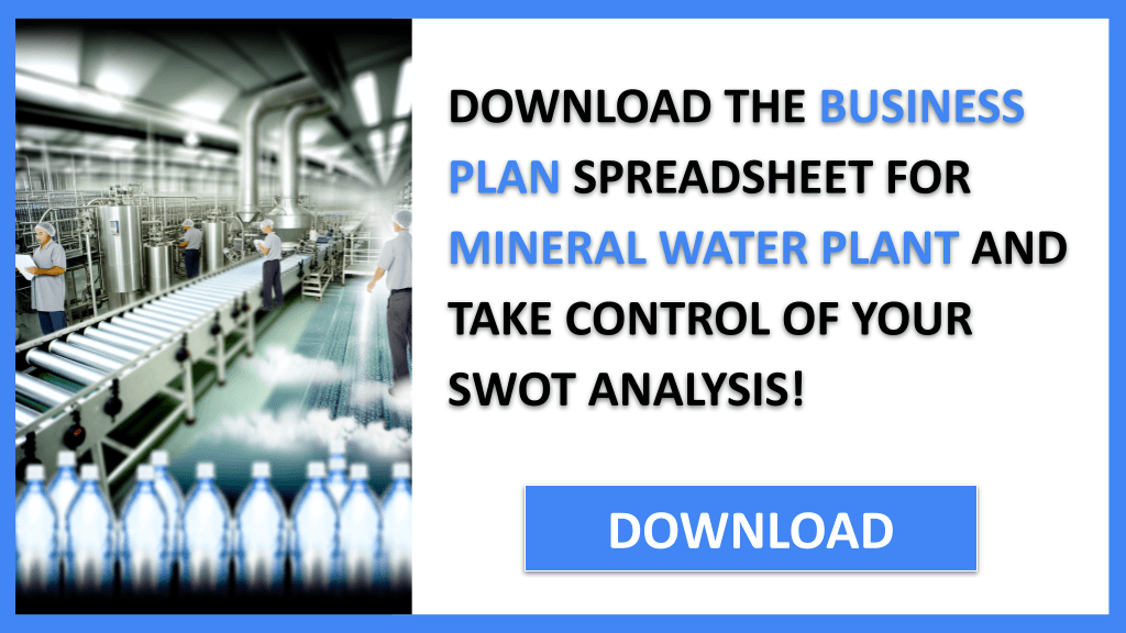MINERAL WATER PLANT and SWOT-MINERAL WATER PLANT-CTA-3