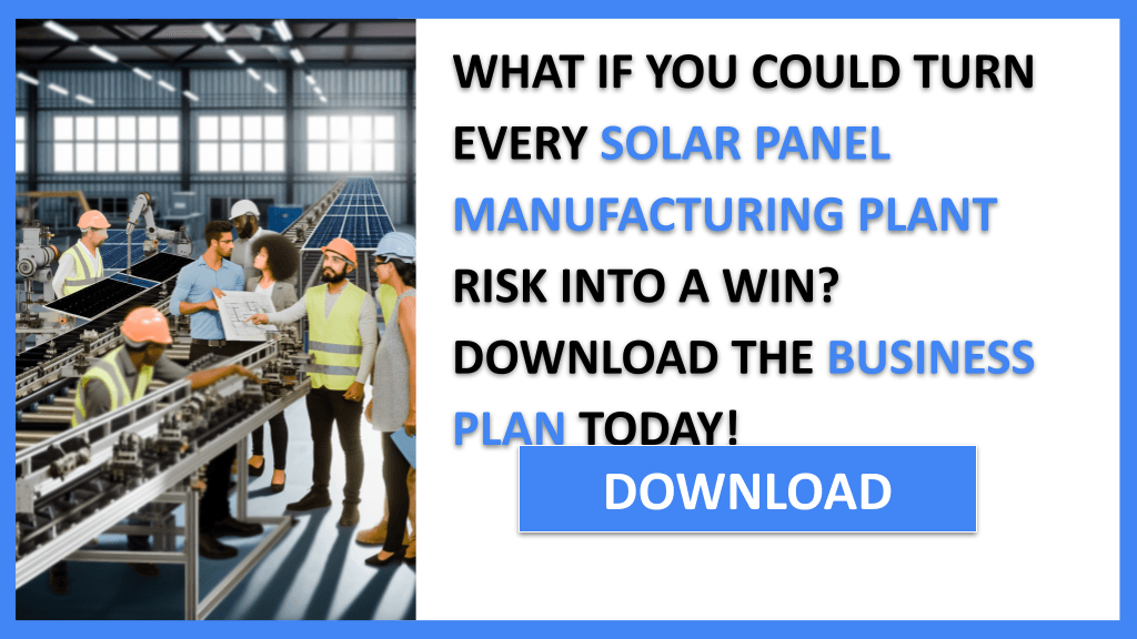 SOLAR PANEL MANUFACTURING PLANT and SWOT for Solar Panel Manufacturing Plant 1CTA