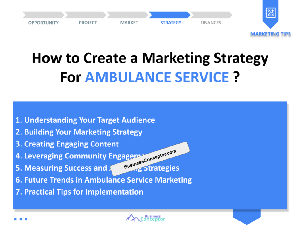 Cover MARKETING PLAN for Ambulance Service