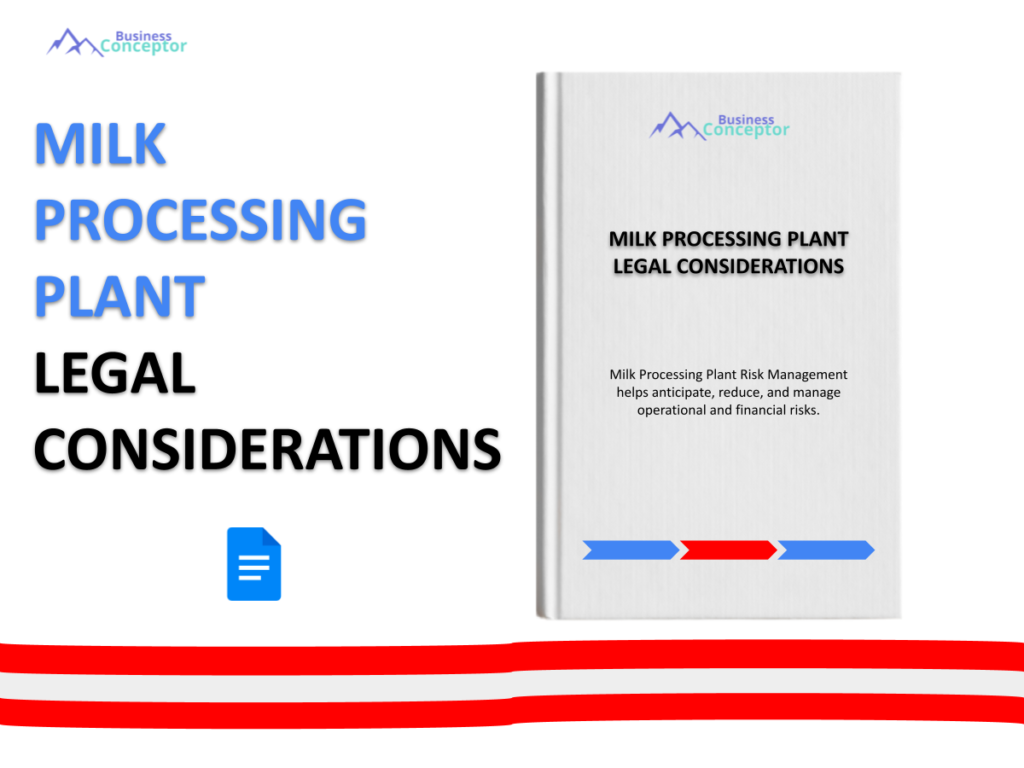 Cover LEGAL CONSIDERATIONS for Milk Processing Plant