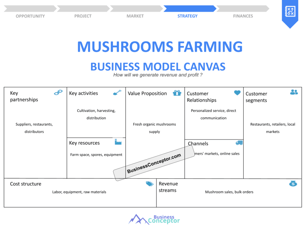 Cover BUSINESS MODEL CANAVS for Mushrooms Farming