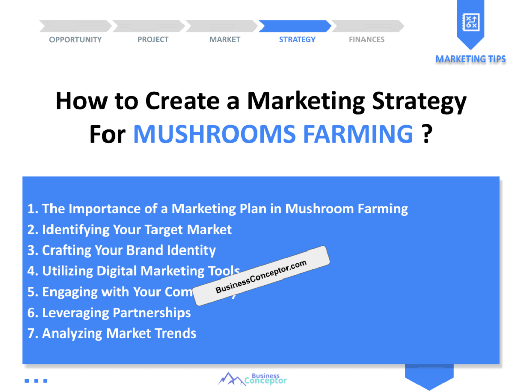 Cover MARKETING PLAN for Mushrooms Farming