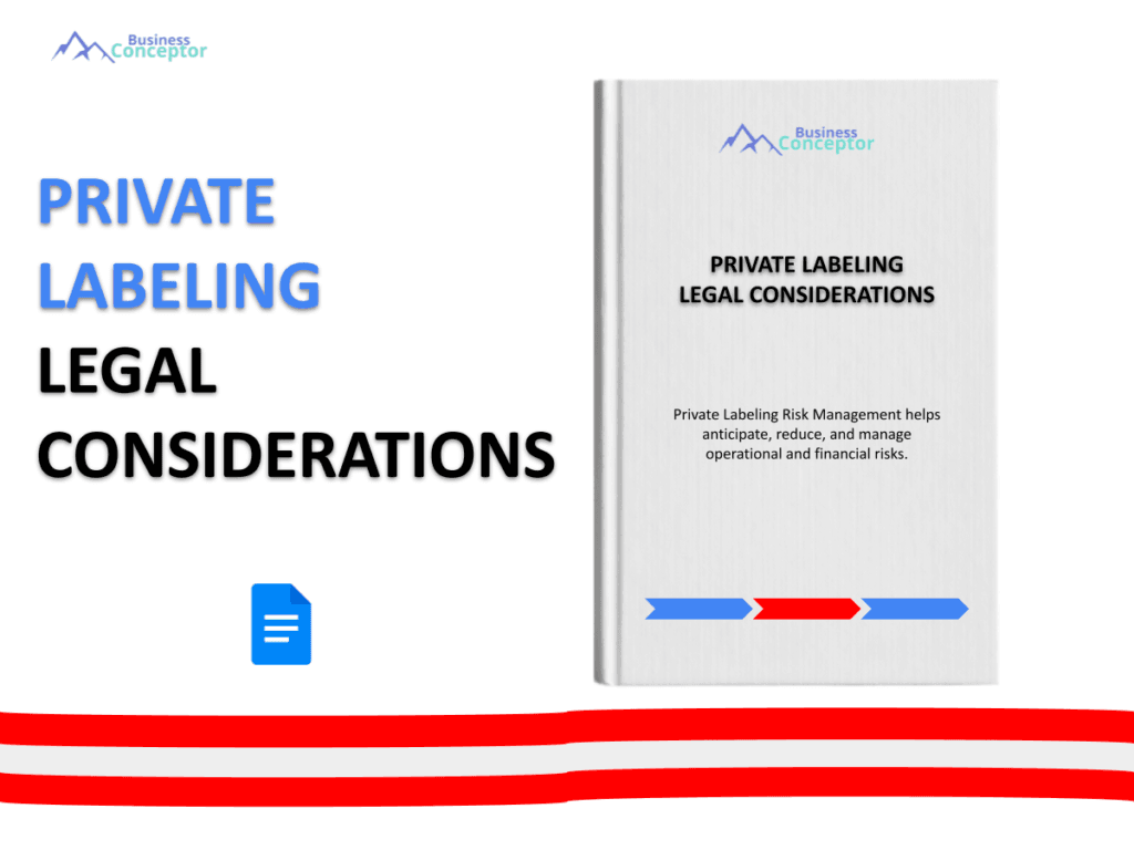 Cover LEGAL CONSIDERATIONS for Private Labeling