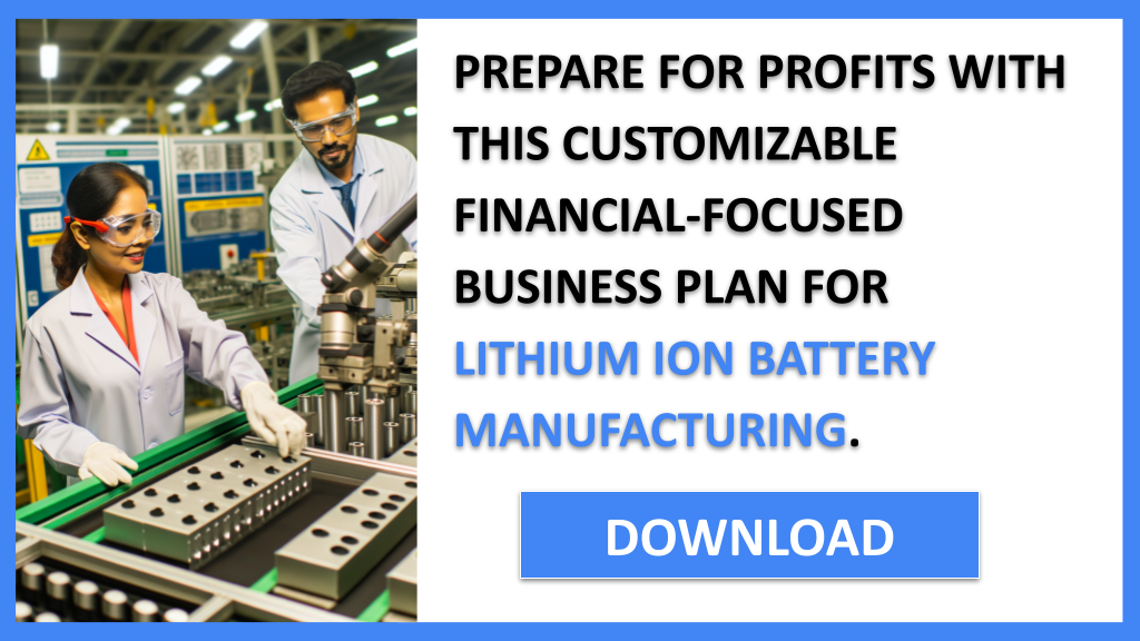Lithium Ion Battery Manufacturing Financial Plan FOR LITHIUM ION BATTERY MANUFACTURING-6