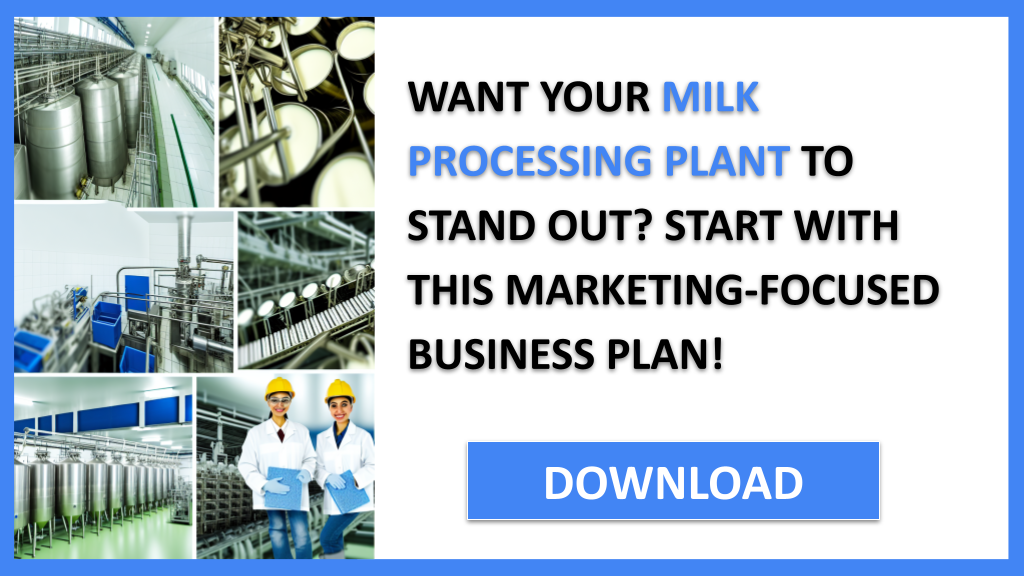 Milk Processing Plant Marketing Plan FOR MILK PROCESSING PLANT-4