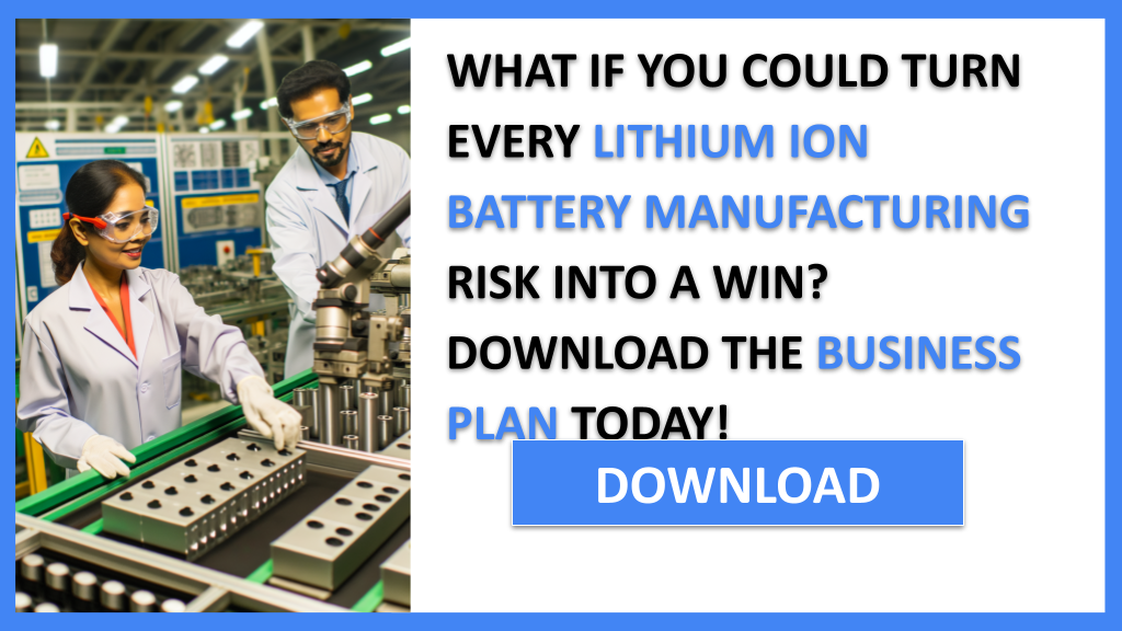 LITHIUM ION BATTERY MANUFACTURING and SWOT for Lithium Ion Battery Manufacturing 1CTA