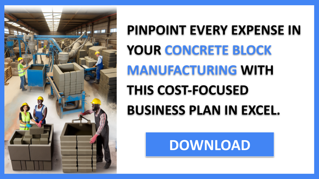 Concrete Block Manufacturing Costs FOR CONCRETE BLOCK MANUFACTURING-5