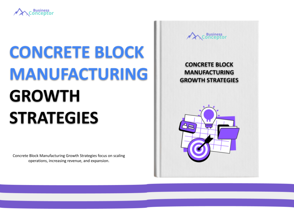 Cover GROWTH STRATEGIES AND SCALINGS for Concrete Block Manufacturing