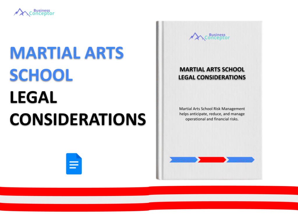 Cover LEGAL CONSIDERATIONS for Martial Arts School