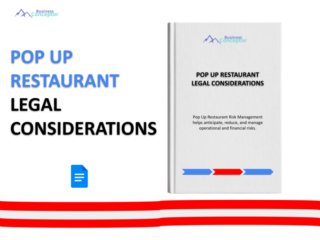Cover LEGAL CONSIDERATIONS for Pop Up Restaurant