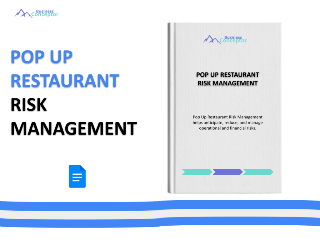 Cover RISK MANAGEMENT for Pop Up Restaurant