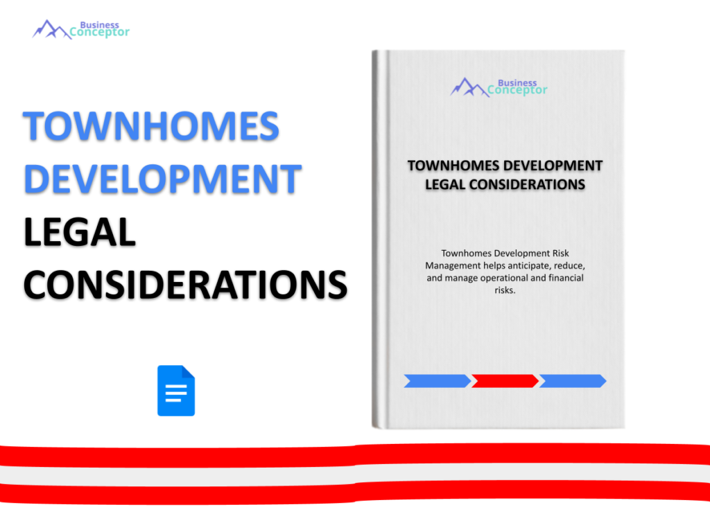 Cover LEGAL CONSIDERATIONS for Townhomes Development