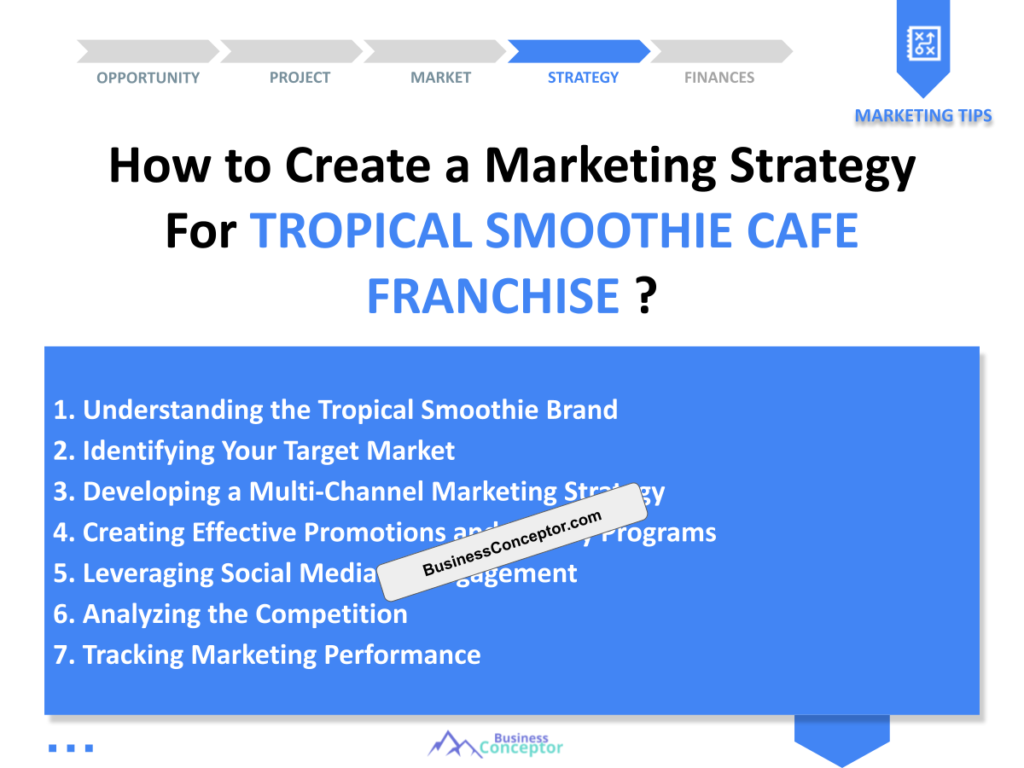 Cover MARKETING PLAN for Tropical Smoothie Cafe Franchise