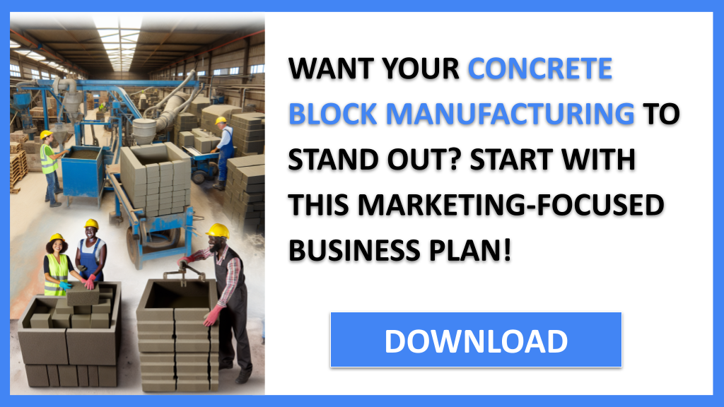 Concrete Block Manufacturing Marketing Plan FOR CONCRETE BLOCK MANUFACTURING-4
