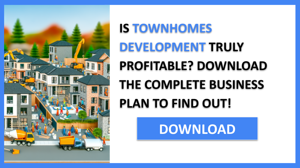 Townhomes Development Profitability FOR TOWNHOMES DEVELOPMENT-4