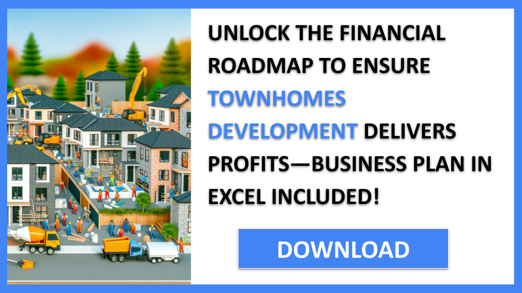 Townhomes Development Profitability FOR TOWNHOMES DEVELOPMENT-5