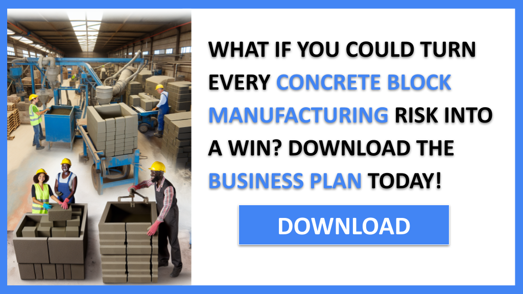 CONCRETE BLOCK MANUFACTURING and SWOT for Concrete Block Manufacturing 1CTA