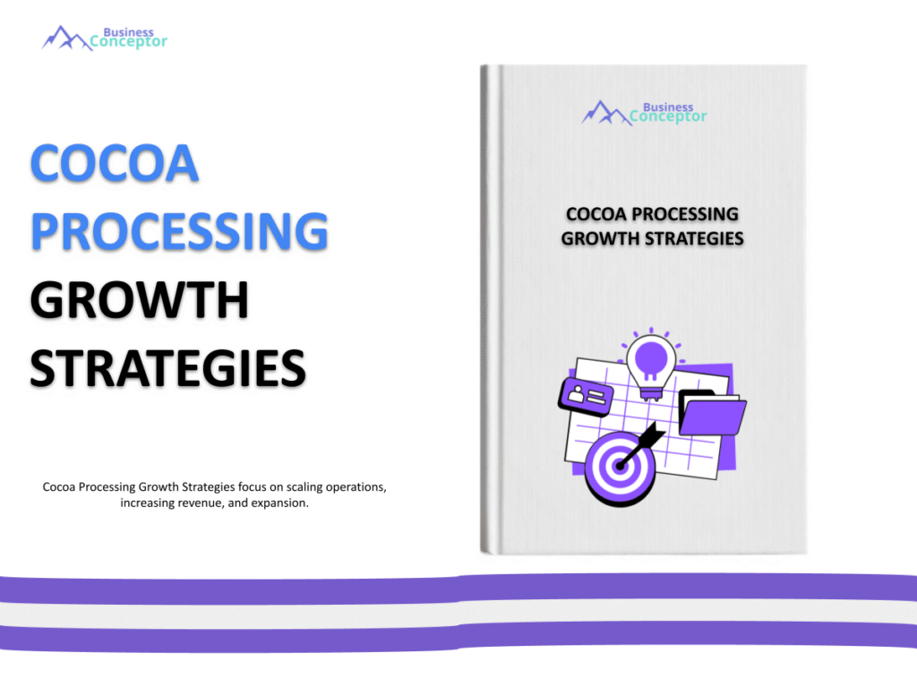 Cover GROWTH STRATEGIES AND SCALINGS for Cocoa Processing