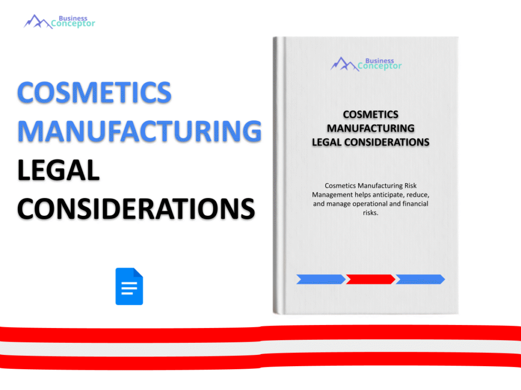 Cover LEGAL CONSIDERATIONS for Cosmetics Manufacturing