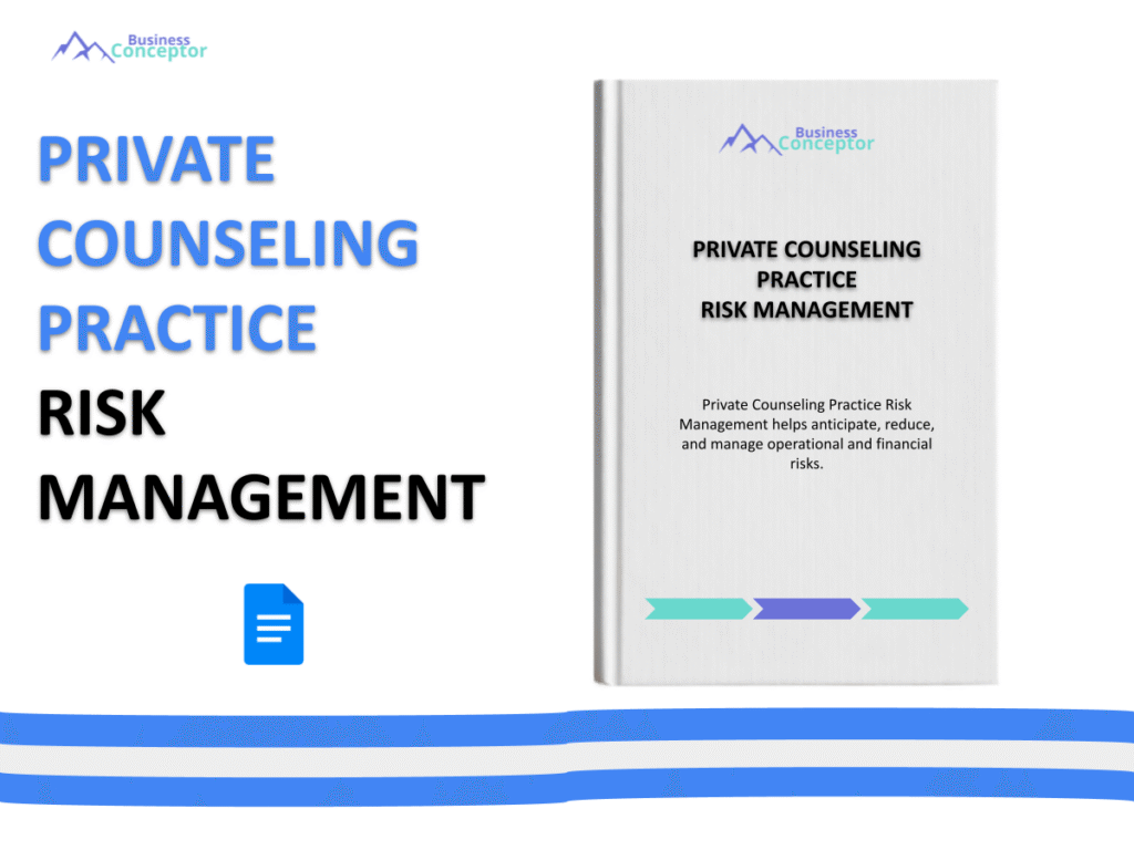 Cover RISK MANAGEMENT for Private Counseling Practice