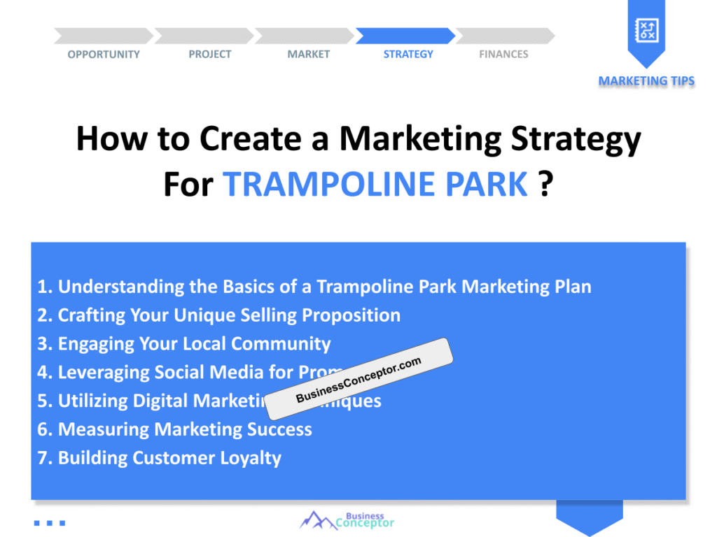 Cover MARKETING PLAN for Trampoline Park