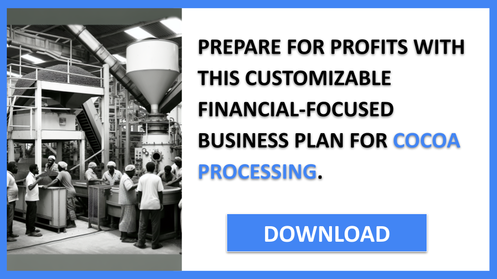 Cocoa Processing Financial Plan FOR COCOA PROCESSING-6