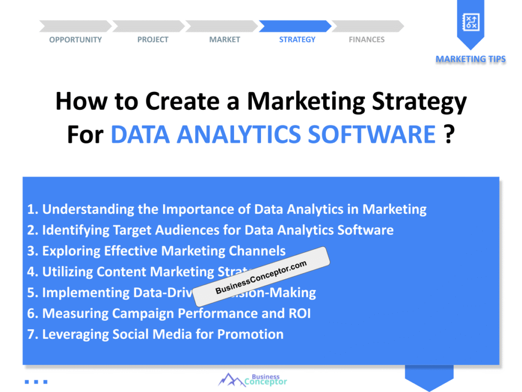 Cover MARKETING PLAN for Data Analytics Software