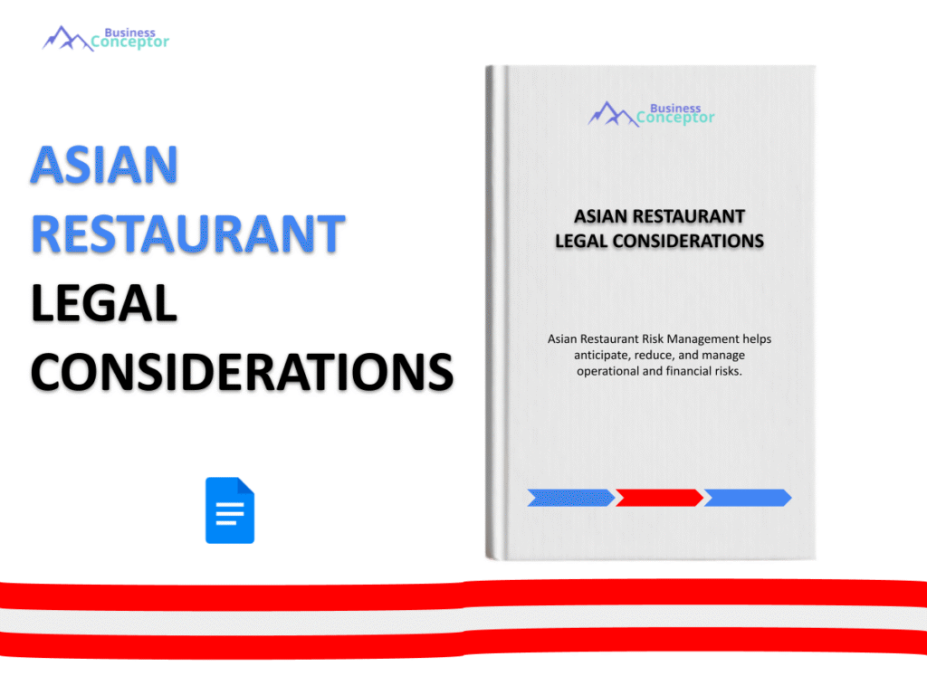 Cover LEGAL CONSIDERATIONS for Asian Restaurant