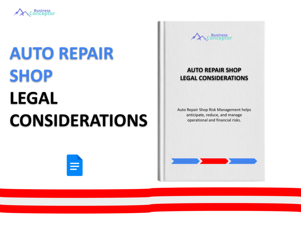 Cover LEGAL CONSIDERATIONS for Auto Repair Shop