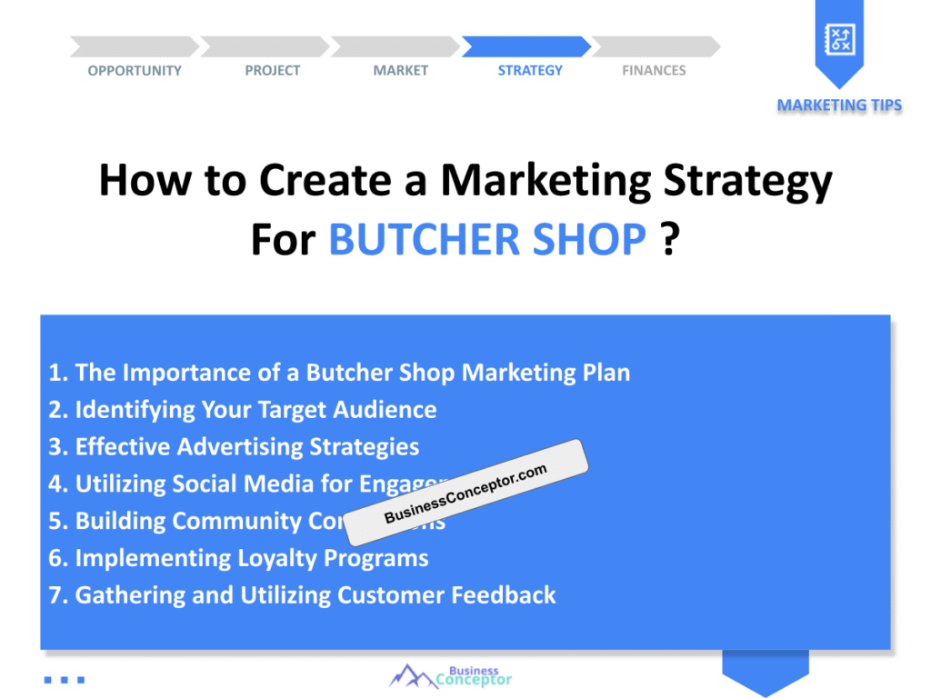 Cover MARKETING PLAN for Butcher Shop