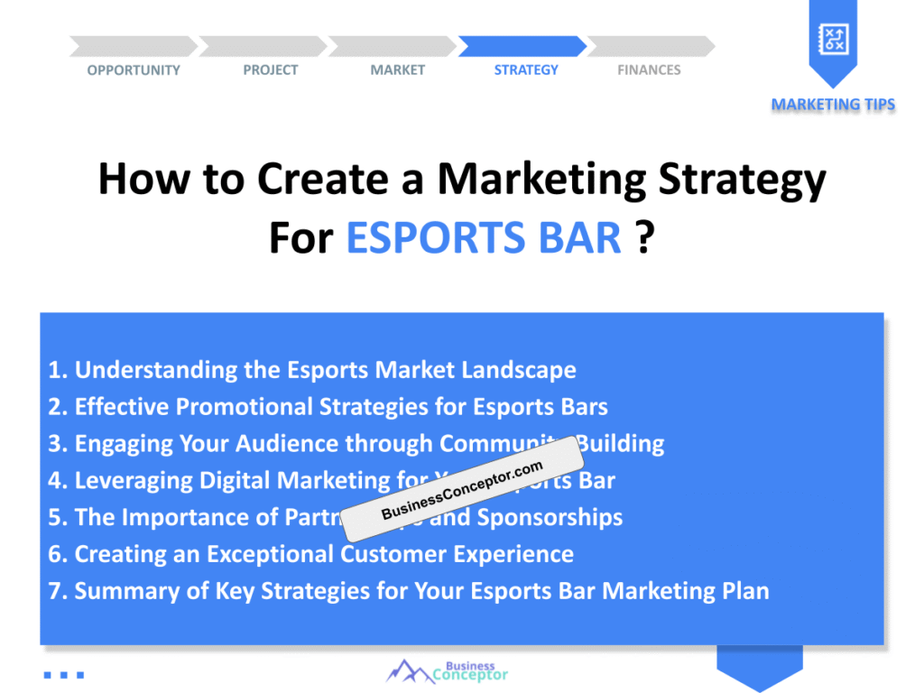 Cover MARKETING PLAN for Esports Bar