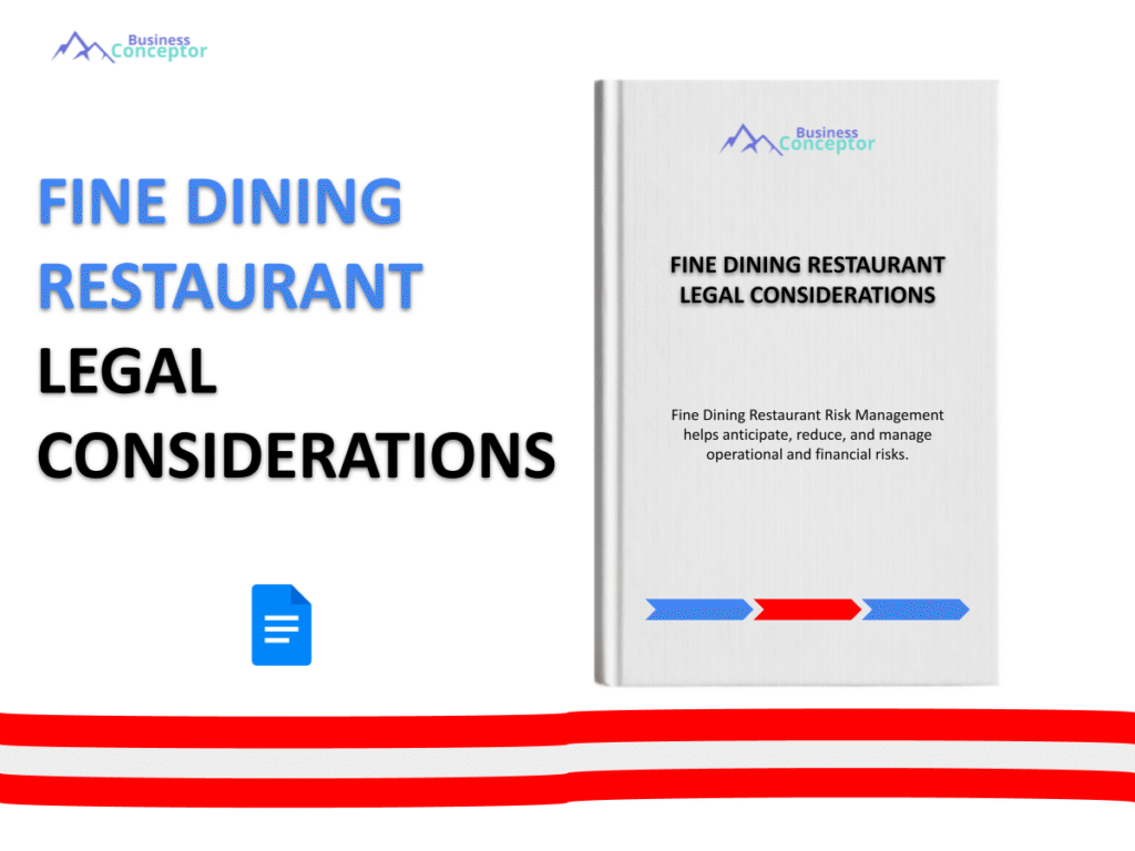 Cover LEGAL CONSIDERATIONS for Fine Dining Restaurant
