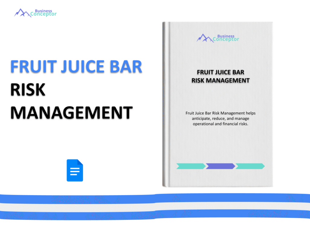 Cover RISK MANAGEMENT for Fruit Juice Bar