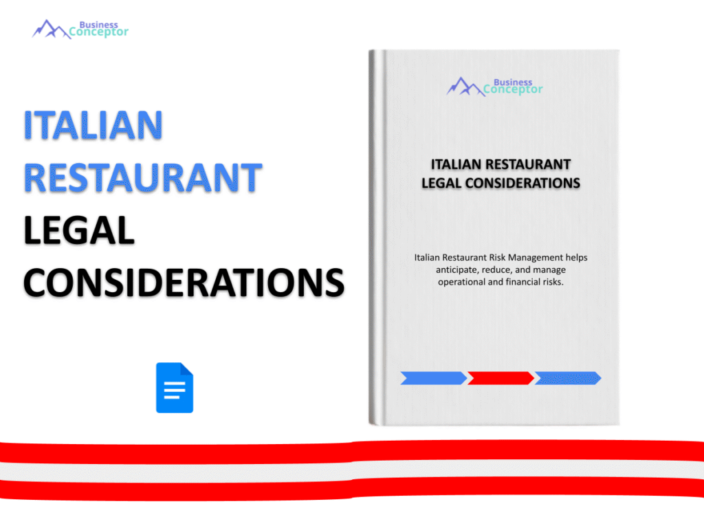 Cover LEGAL CONSIDERATIONS for Italian Restaurant